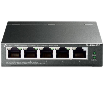 Switch TP-Link 5p TL-SG105PE (5x10/100/1000Mbit, 4xPoE+)